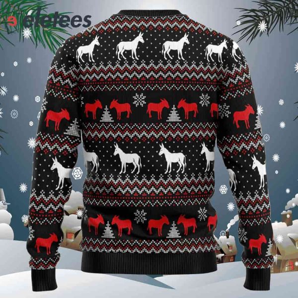Donkeys Merry Kissmyass Ugly Christmas Sweater