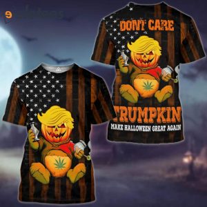 Dont Care Pumpkin Bear Make Halloween Great Again 3D All Over Printed Shirt 1