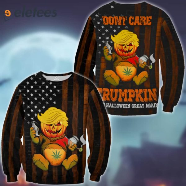 Don’t Care Pumpkin Bear Make Halloween Great Again 3D All Over Printed Shirt