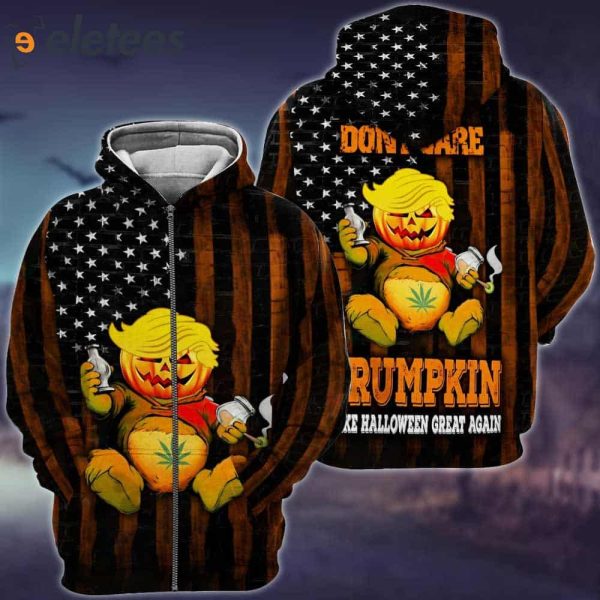 Don’t Care Pumpkin Bear Make Halloween Great Again 3D All Over Printed Shirt