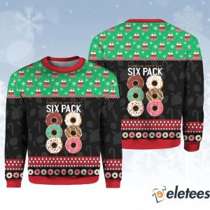 Donut Six Pack Ugly Christmas Sweater 1