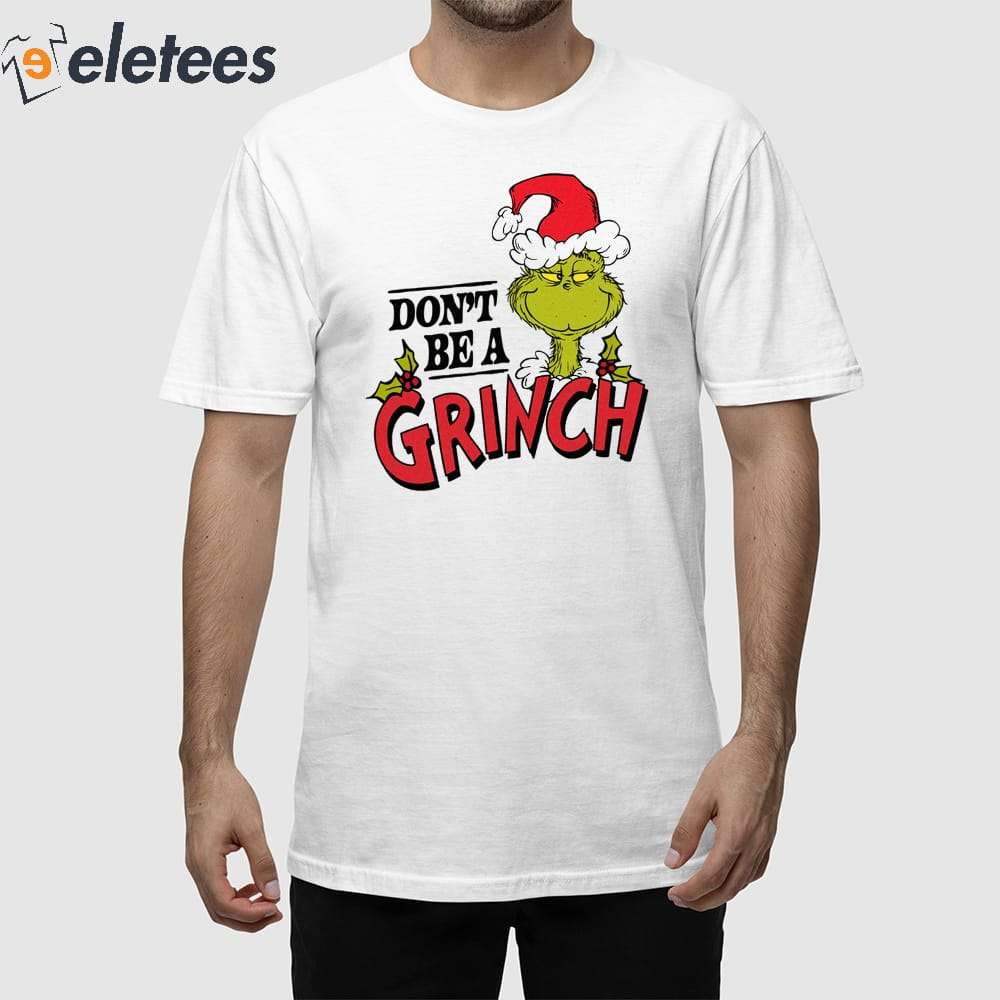 Boy's Dr. Seuss Christmas The Grinch You're a Mean One Portrait Graphic Tee  Navy Blue Medium 