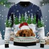Dreaming Golden Retriever Under Snow Ugly Christmas Sweater