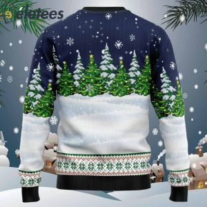 Dreaming Golden Retriever Under Snow Ugly Christmas Sweater1