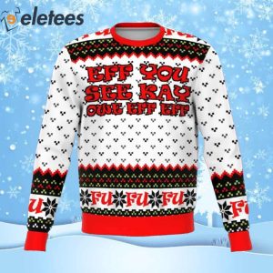 Eff You See Kay Ugly Christmas Sweater 1