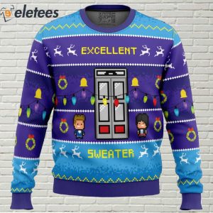 Excellent Sweater Bill and Ted Ugly Christmas Sweater 2