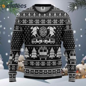 FIRE DEPT Firefighter Ugly Christmas Sweater 1