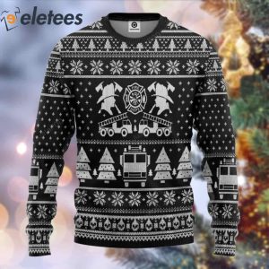 FIRE DEPT Firefighter Ugly Christmas Sweater 2