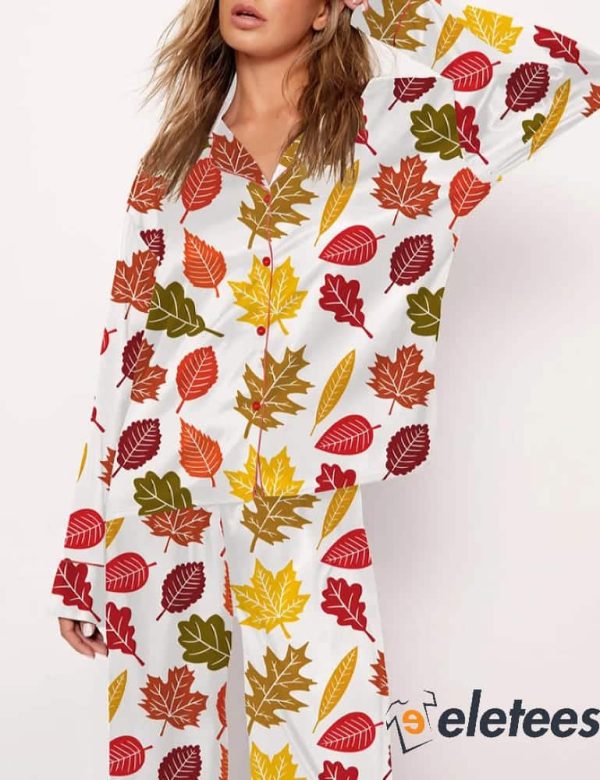 Fall Leaves Long Sleeve Pajama Set