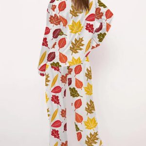 Fall Leaves Long Sleeve Pajama Set 2