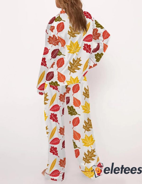 Fall Leaves Long Sleeve Pajama Set