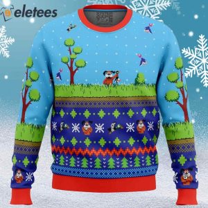 Festive Duck Hunt Ugly Christmas Sweater 1