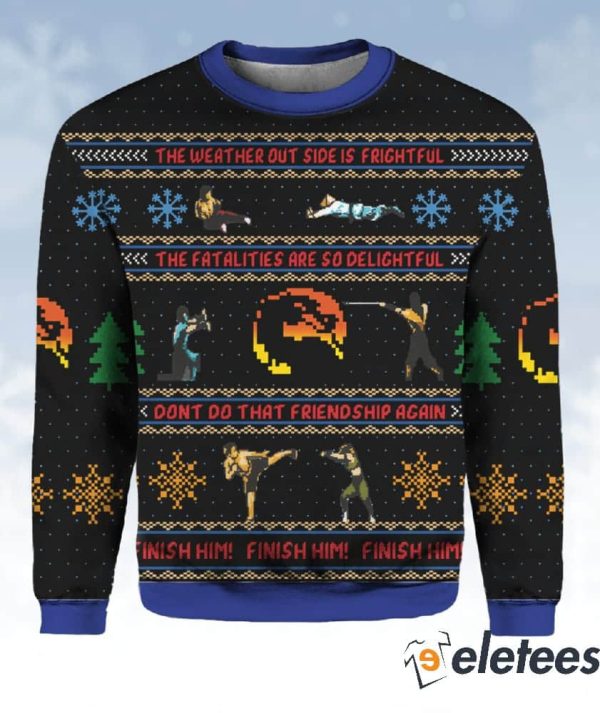 Finish Him! Mortal Kombat Xmas Ugly Christmas Sweater Christmas Gift For Men And Women