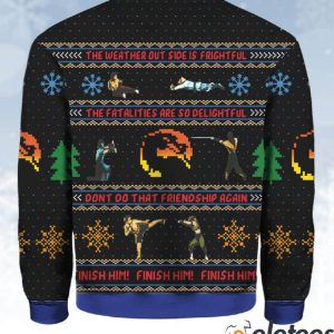 Finish Him! Mortal Kombat Xmas Ugly Christmas Sweater Christmas Gift For Men And Women 3