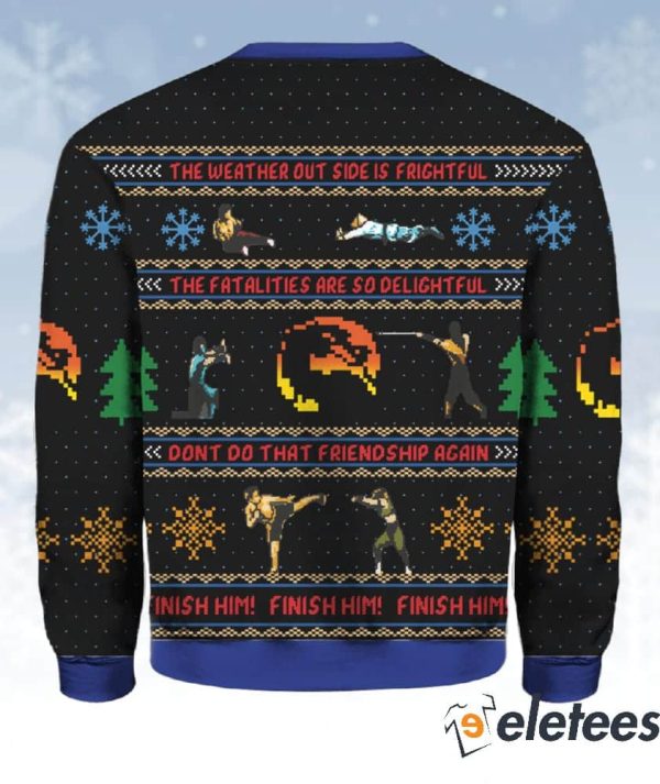 Finish Him! Mortal Kombat Xmas Ugly Christmas Sweater Christmas Gift For Men And Women