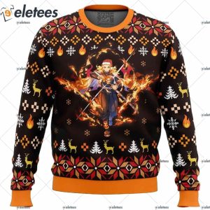 Fire Rengoku Demon Slayer Christmas Sweater