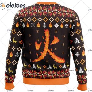 Fire Rengoku Demon Slayer Christmas Sweater 4