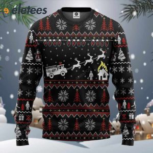 Firefighter FIRE DEPT Ugly Christmas Sweater 1