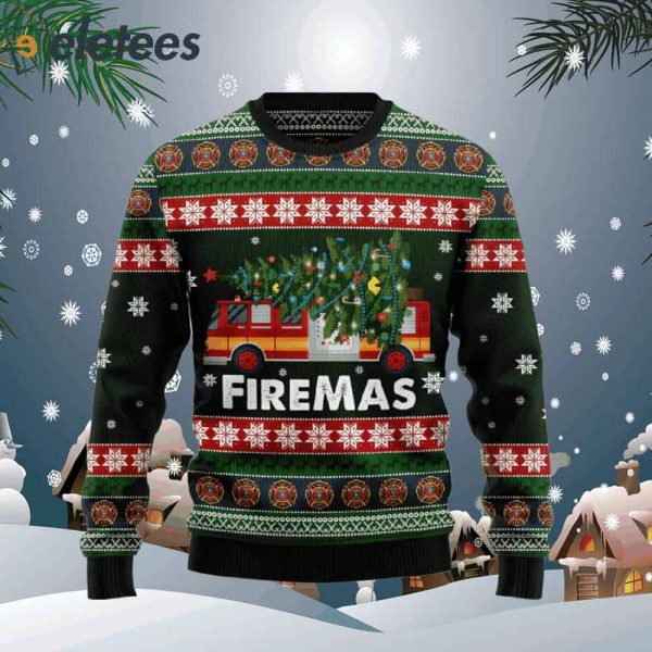 Firefighter Firemas Ugly Christmas Sweater