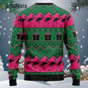 Flamingo Christmas Tree Ugly Christmas Sweater1