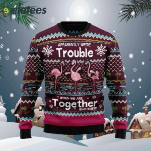 Flamingo Trouble Ugly Christmas Sweater