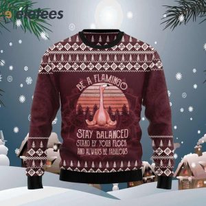 Flamingo Yoga Ugly Christmas Sweater