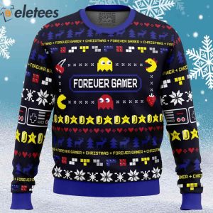 Forever Gamer Christmas Pac Man Ugly Christmas Sweater 1