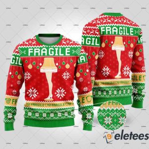 Fragile Leg Lamp Ugly Christmas Sweater 1