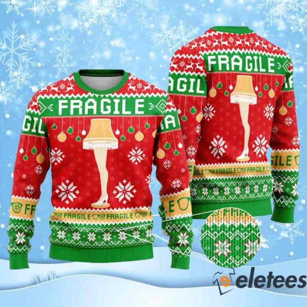 Fragile Leg Lamp Ugly Christmas Sweater