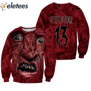 Freddy Krueger Annoyed Face 3D All Over Printed Shirt 2