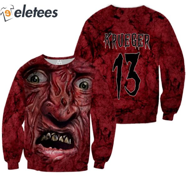 Freddy Krueger Annoyed Face 3D All Over Printed Shirt