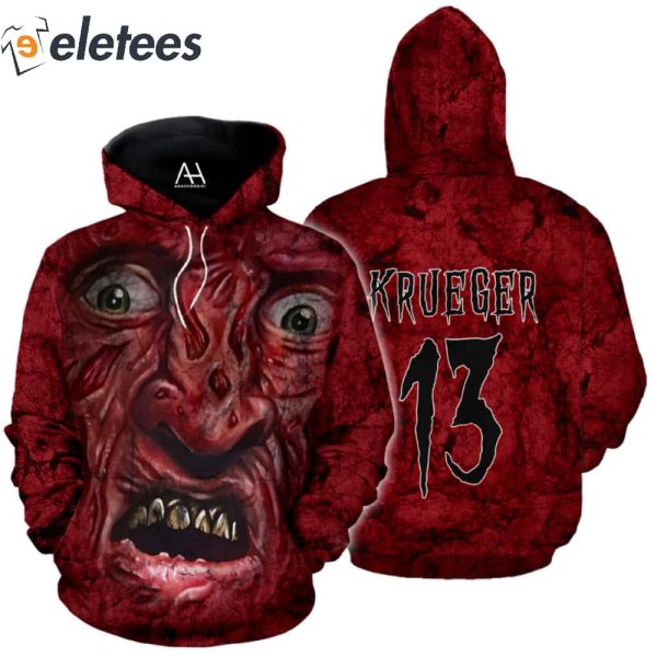 Freddy Krueger Annoyed Face 3D All Over Printed Shirt