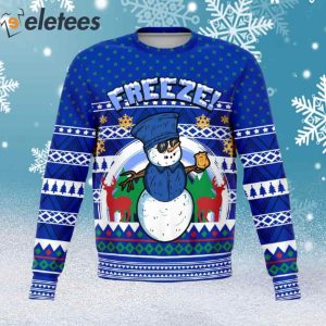 Freeze Iceman Meme Ugly Christmas Sweater 1