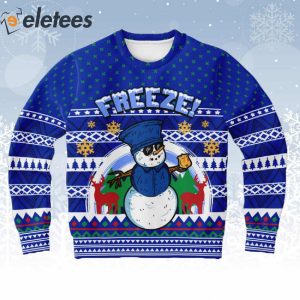 Freeze Snowman Ugly Christmas Sweater 1