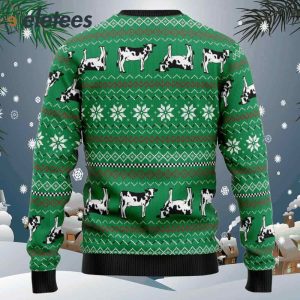 Funny Cow Ugly Christmas Sweater1