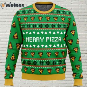 Funny Pizza Food Ugly Christmas Sweater 2