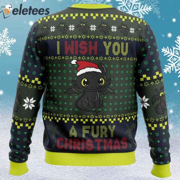 Fury Christmas Toothless Ugly Christmas Sweater