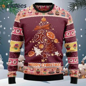 Gingerbread Christmas Tree Ugly Christmas Sweater