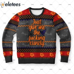 Give Me The F Candy Ugly Christmas Sweater 1