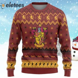 Gryffindor Holiday Harry Potter Ugly Christmas Sweater 1