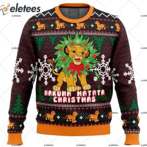 Hakuna Matata Lion King Ugly Christmas Sweater 1