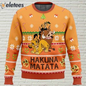 Hakuna Matata Ugly Christmas Sweater 1