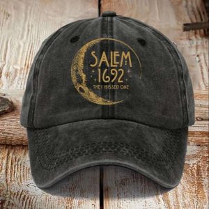 Halloween Salem 1692 They Missed One Print Hat 0
