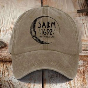 Halloween Salem 1692 They Missed One Print Hat 1
