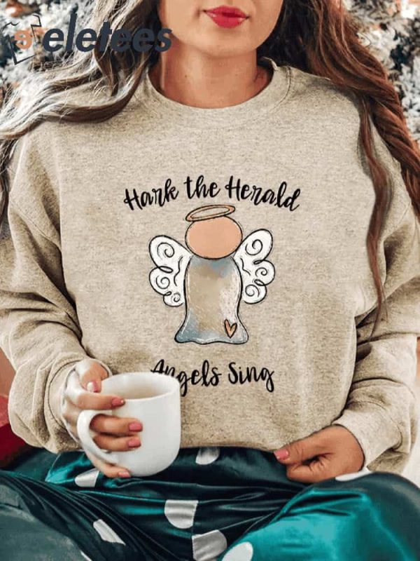 Hark The Herald Angels Sing Print Sweatshirt