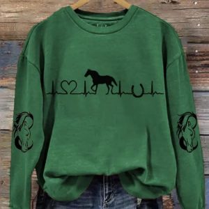 Horse Heartbeat Horse Lover Sweatshirt 2