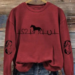 Horse Heartbeat Horse Lover Sweatshirt 3