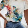 Hummingbird Flower Print Shirt