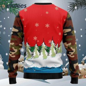 Hunting Santa Christmas Ugly Christmas Sweater1