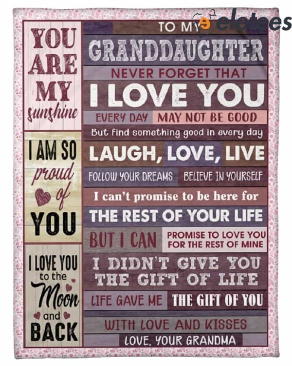 I Am So Proud Of You Special Gift For Granddaughter Blanket